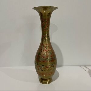 Vintage brass vase